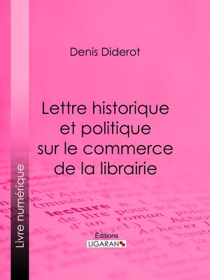 cover image of Lettre historique et politique sur le Commerce de la Librairie